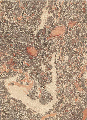 Тарханов Михаил Михайлович. Три композиции эбру в красно-бежевых тонах 